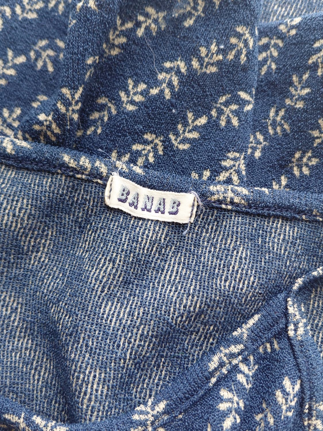 [일본빈티지] 네이비 꽃무늬 슬리브리스 탑 상품이미지4