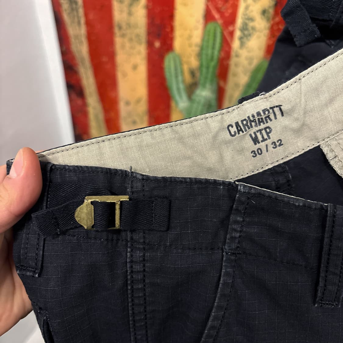 칼하트WIP 에비에이션 코튼 립스탑 카고팬츠 비조 N760 상품이미지7
