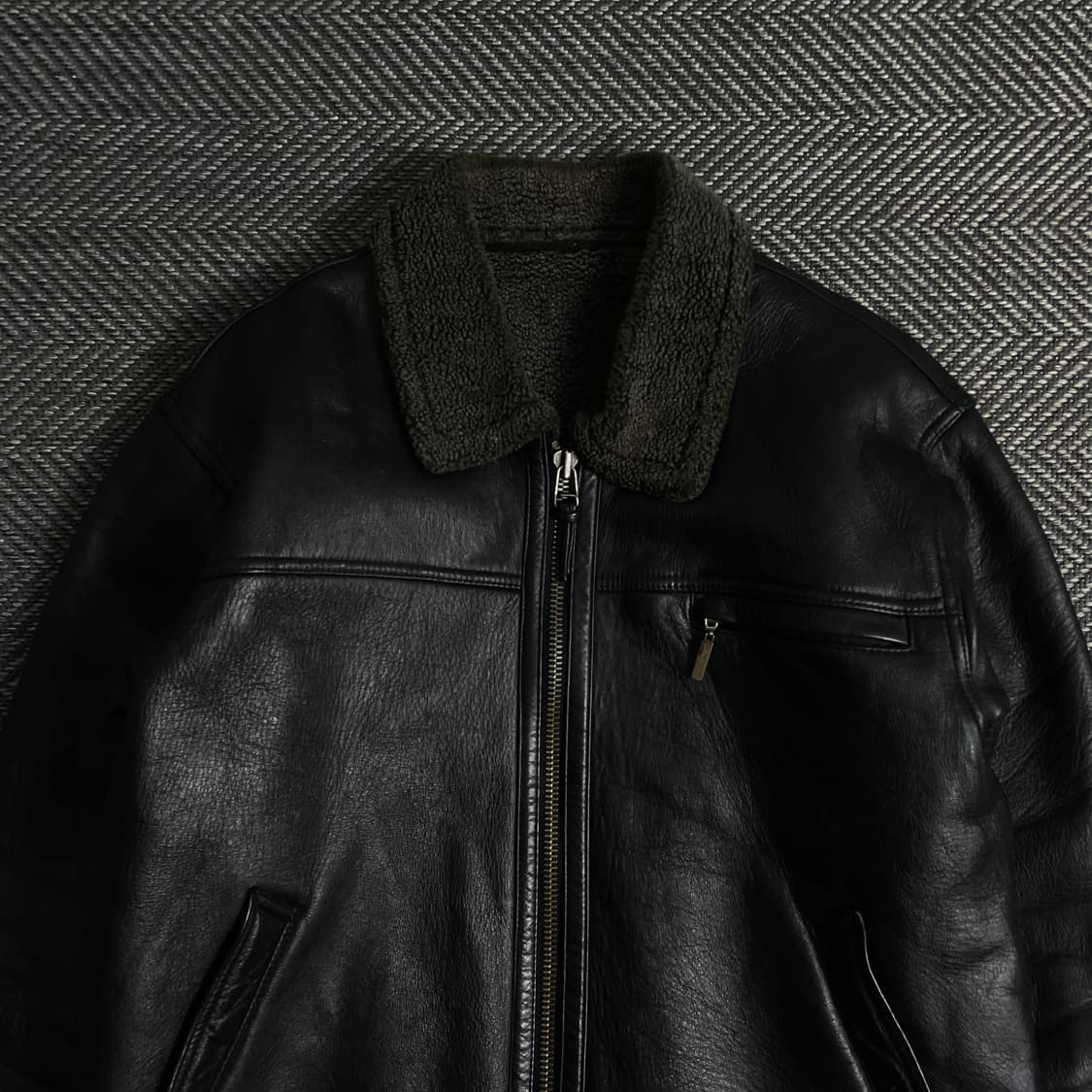 빈티지 양가죽 무스탕 자켓 블랙y 3193 상품이미지5