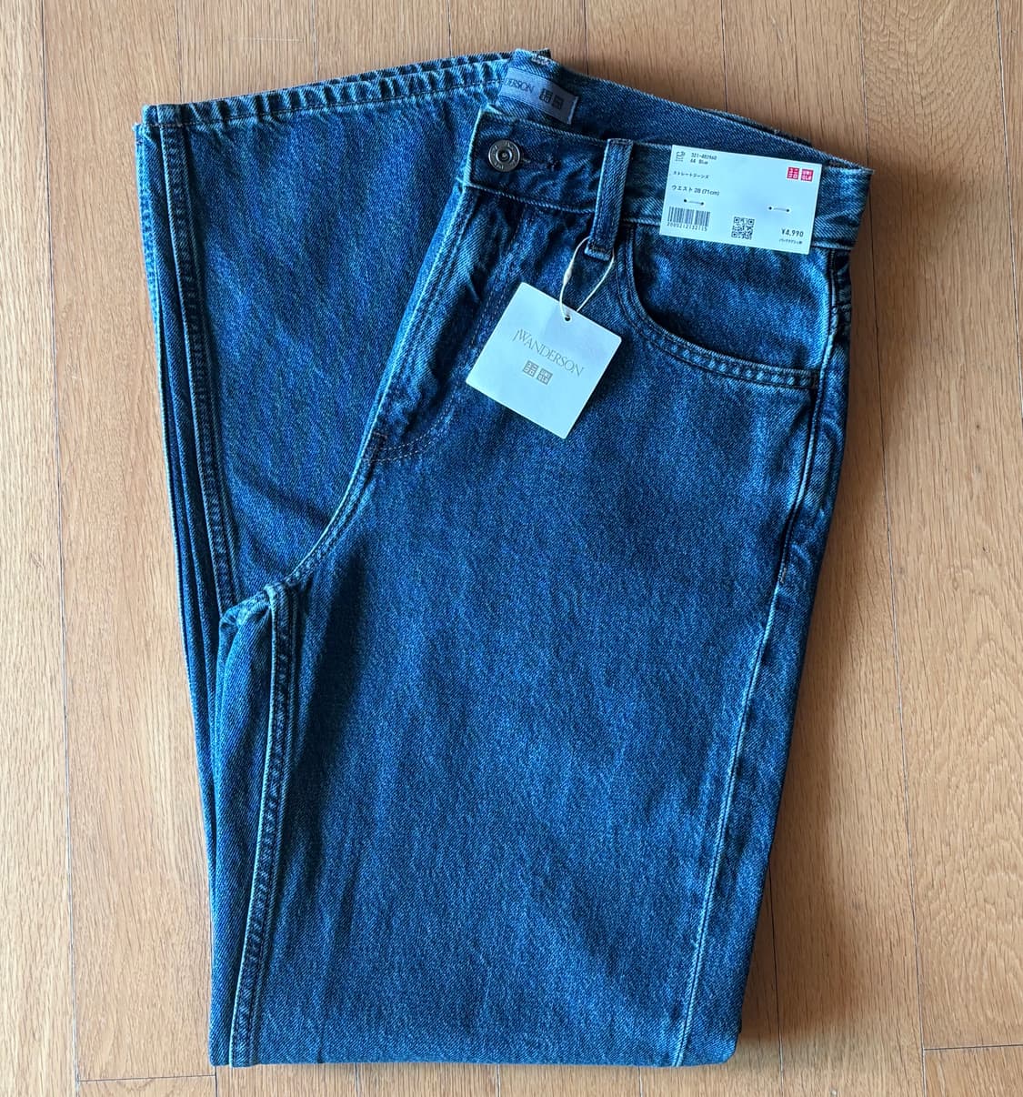 (새제품) 유니클로 jw앤더슨 스트레이트진 64블루 28사이즈 상품이미지1