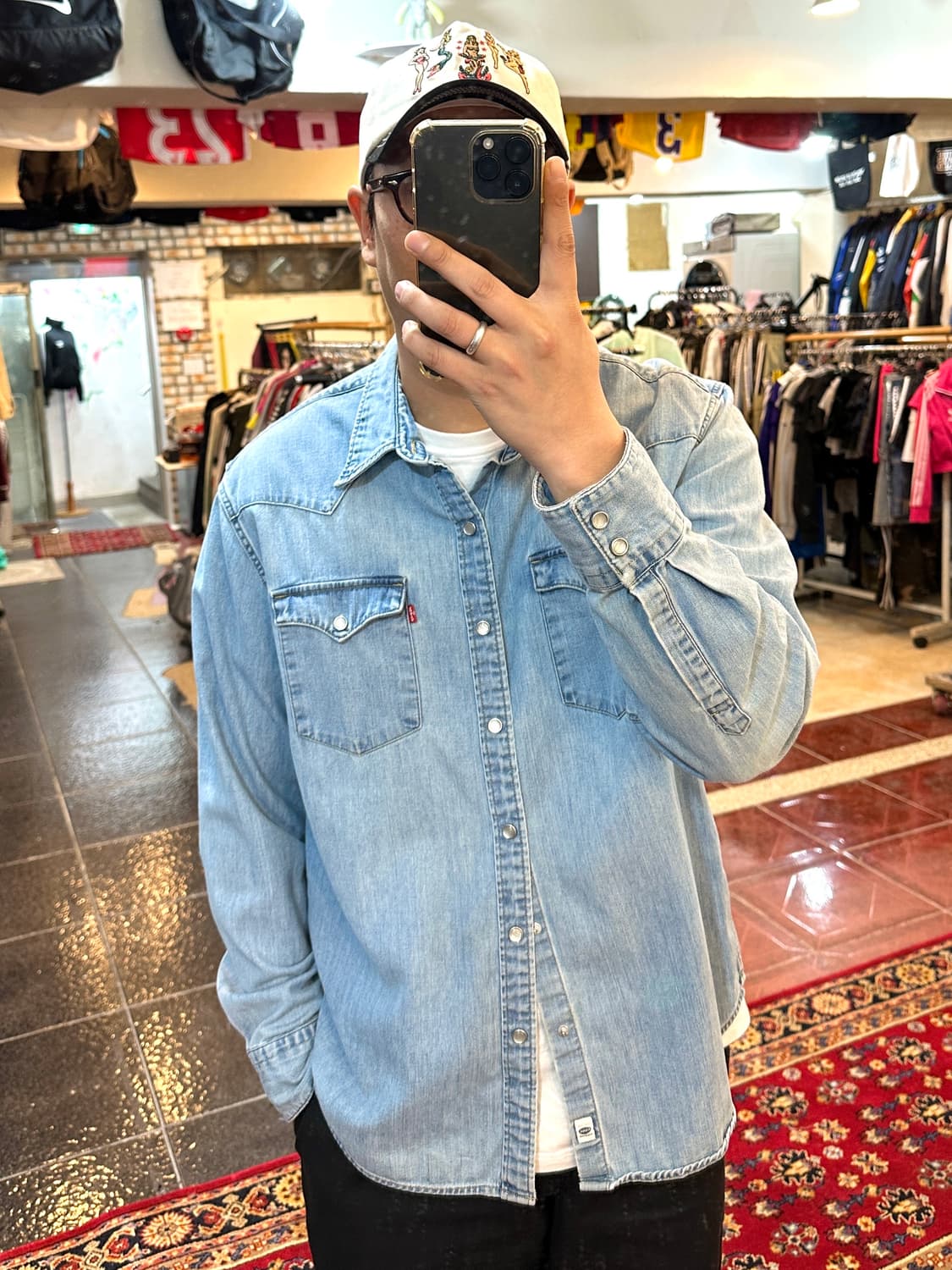 리바이스 웨스턴 샴브레이 셔츠 XL 상품이미지2