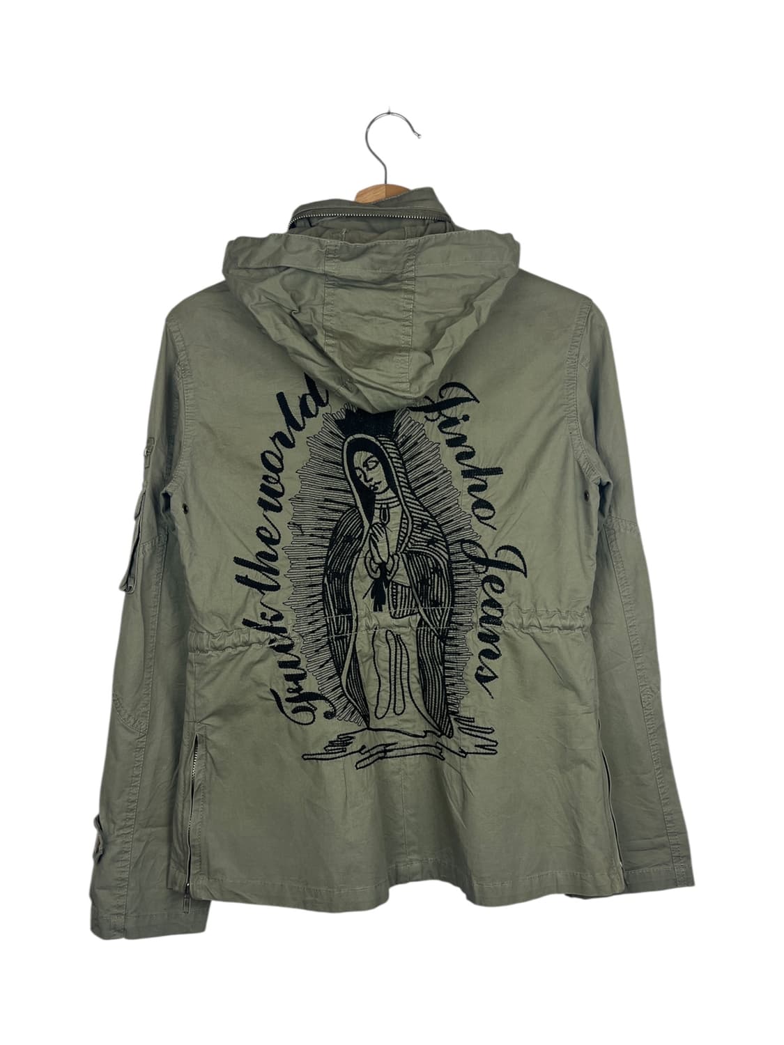 밀리터리 카키 성모마리아 자수 디테일 야상 자켓 M 상품이미지3
