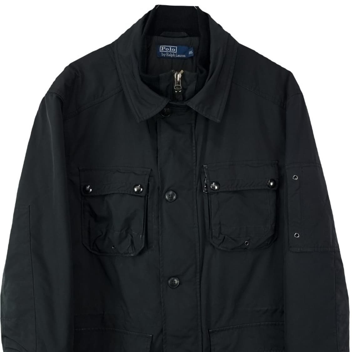 [폴로 랄프로렌] 90'S 빈티지 나일론 바버 자켓 블랙 M18293 상품이미지4