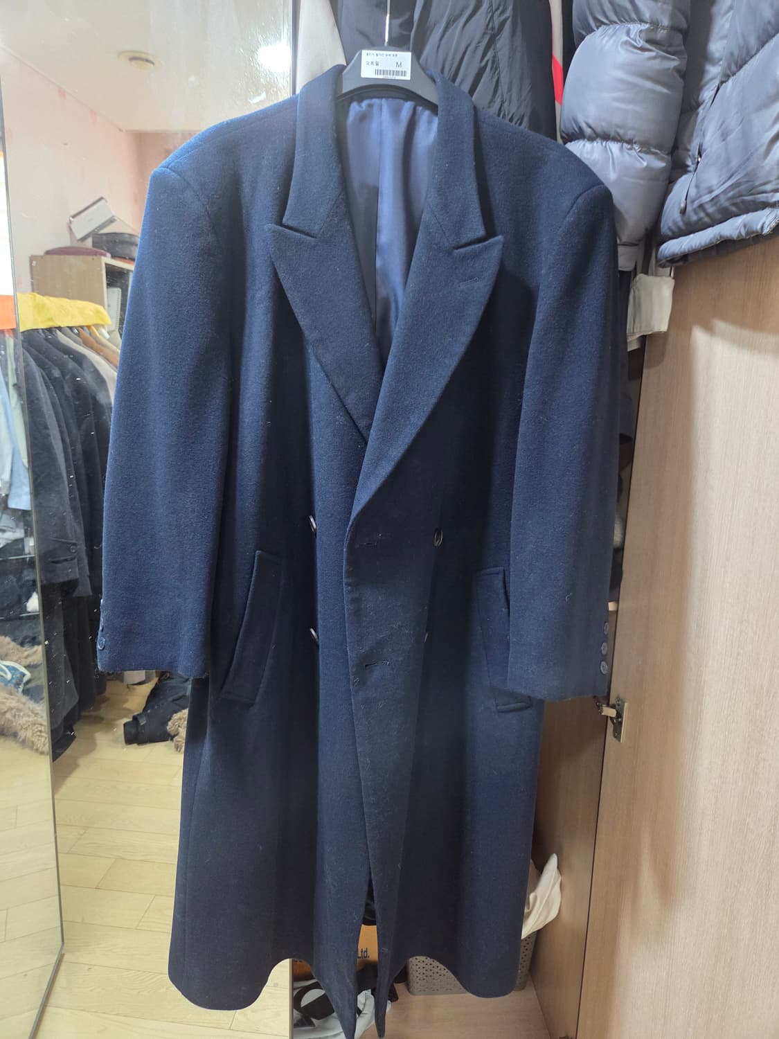 네이비 더블코트  상품이미지3