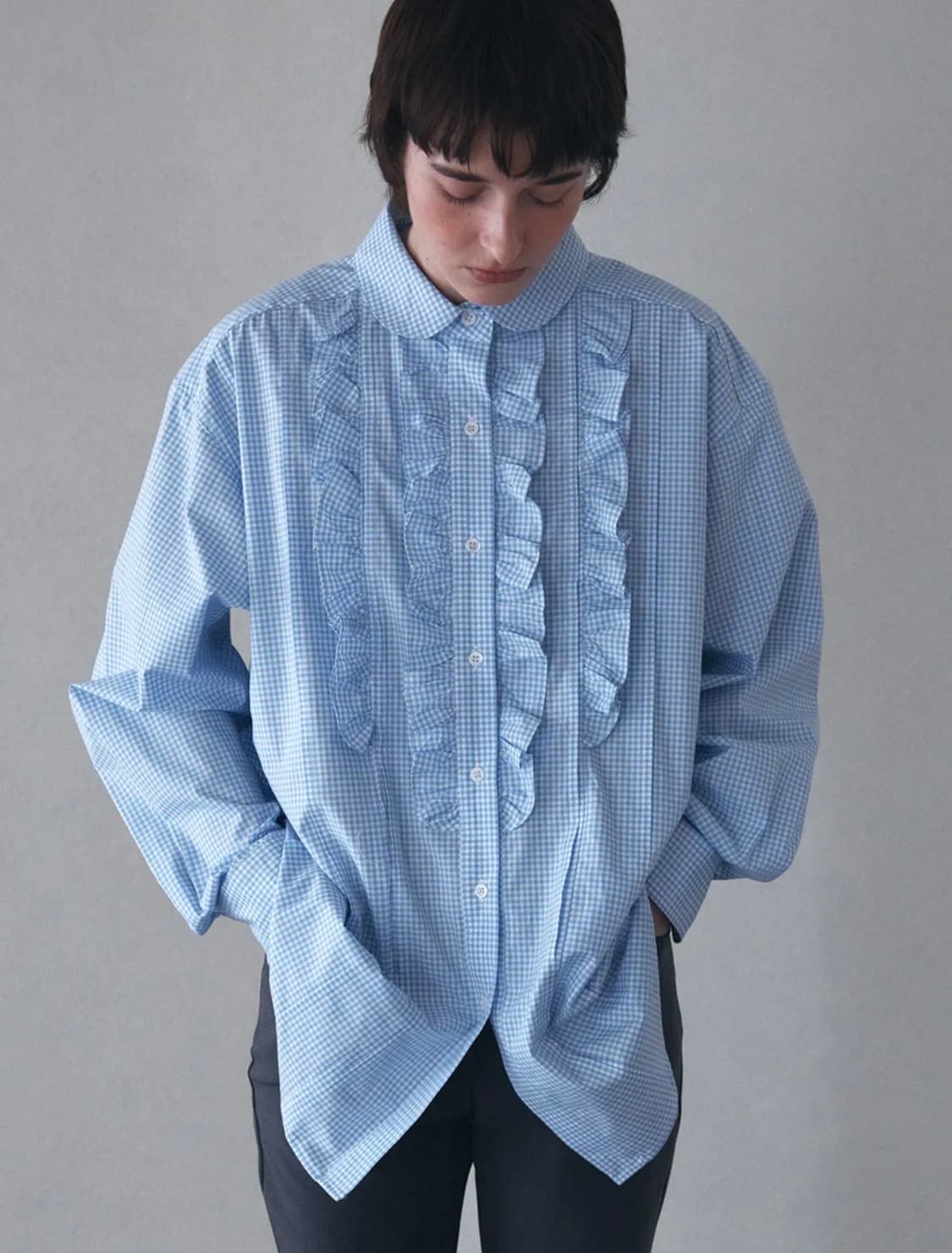 [구해요] 바니쉬먼트 러플 셔츠 상품이미지1