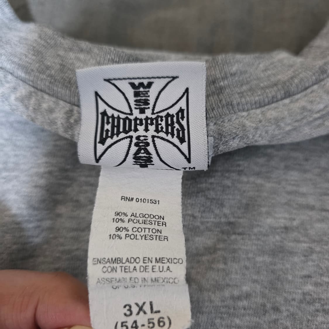 [3XL] 빈티지 WCC 웨스트 코스트 차퍼스 롱슬리브 그레이 숏 상품이미지10