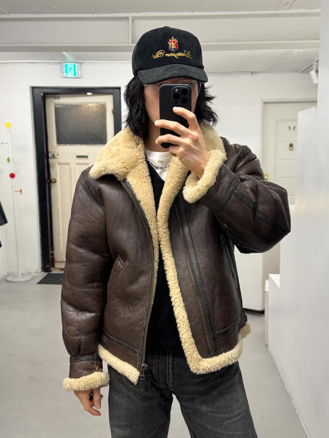 B3 무스탕 무통 자켓 상품이미지6