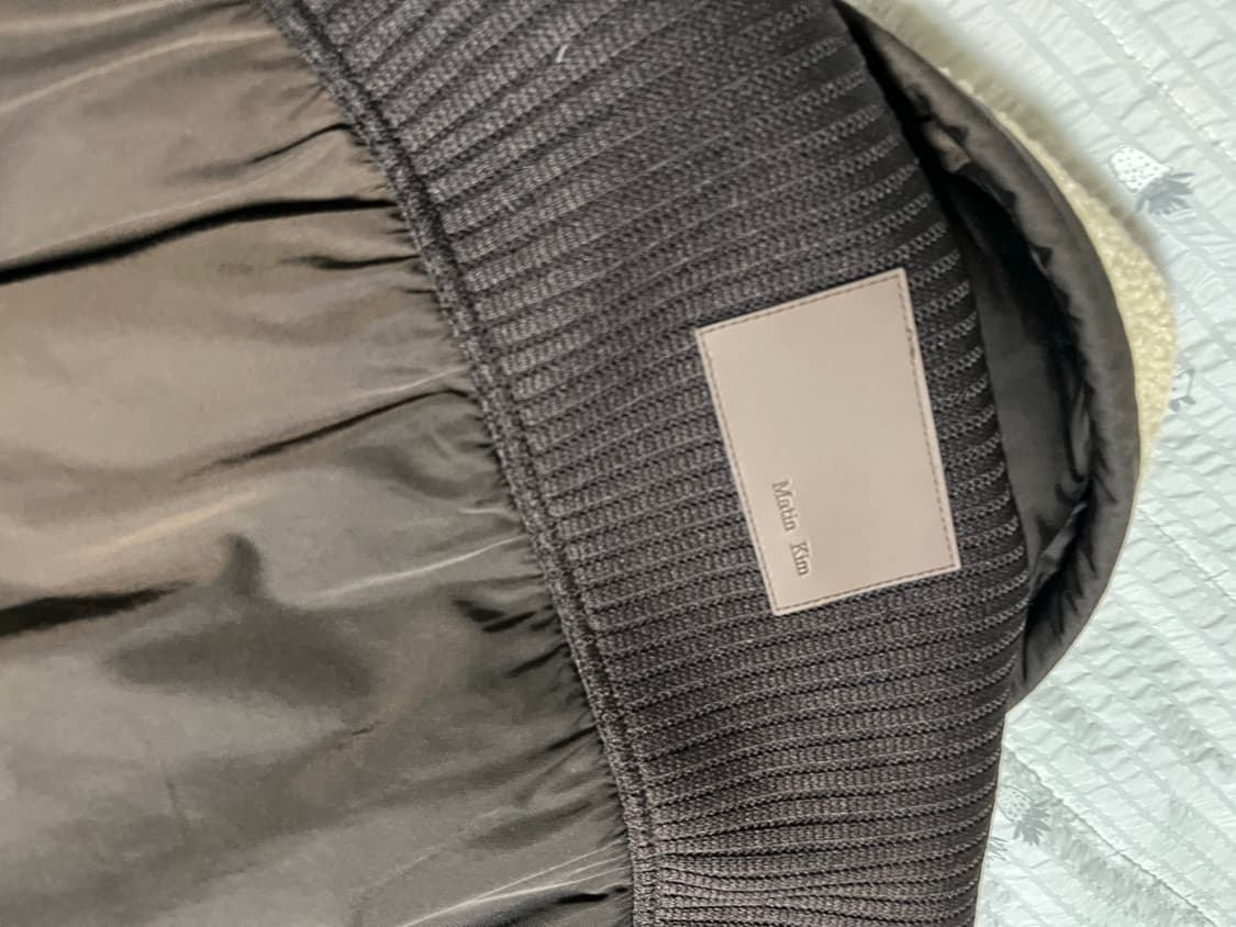 마뗑킴 니트 믹스드 플라이트 점퍼 s 다크브라운 상품이미지2