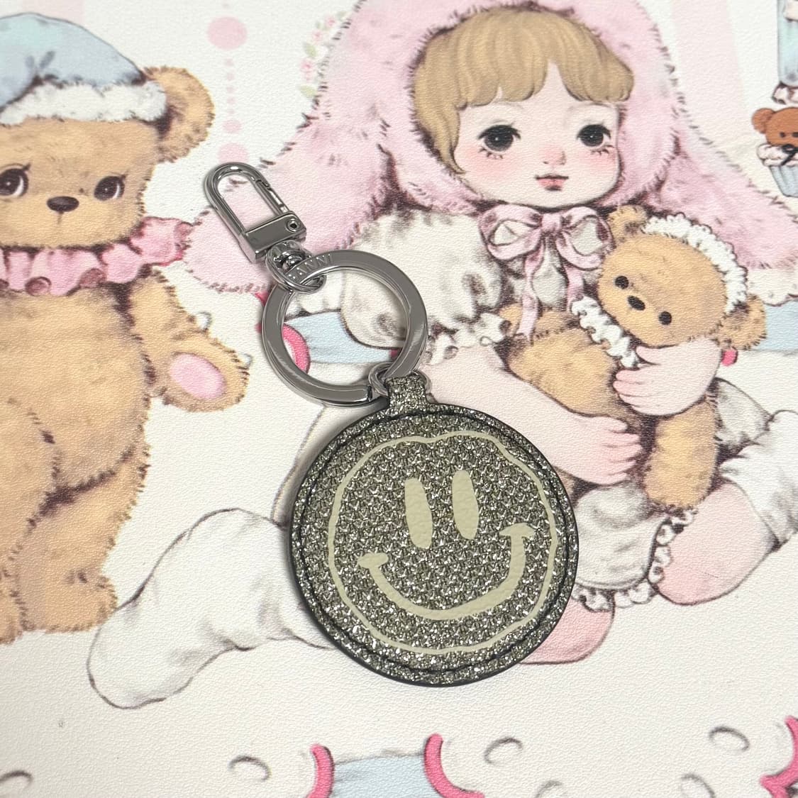 가니 스마일리 글리터 키링 실버 상품이미지2