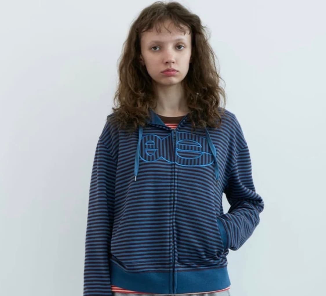 엔조블루스 스트라이프 후드집업 상품이미지1