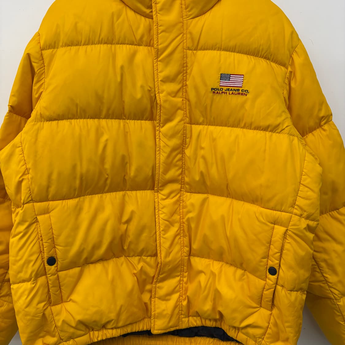 폴로진 노란색 패딩 점퍼 여/L 상품이미지2