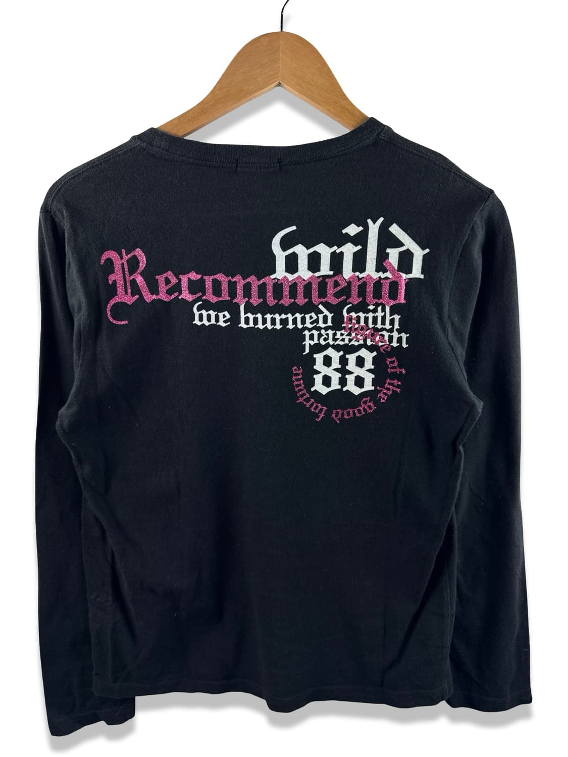 JPN Y2K 레터링 글리터 프린팅 롱슬리브2179 상품이미지2