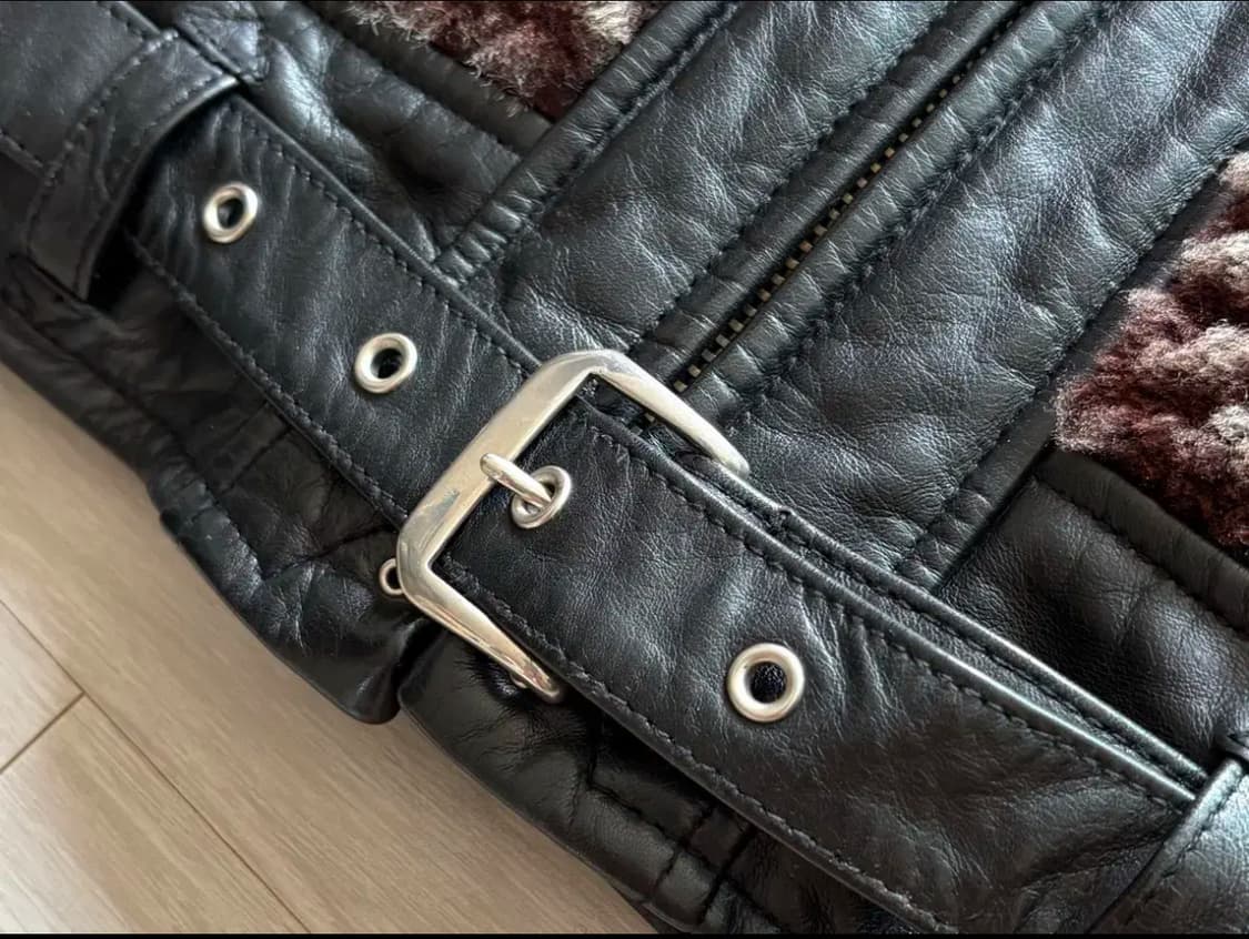 정품 디아프바인 8주년 기념 그리즐리 가죽 자켓 사이즈:S(95) 상품이미지6