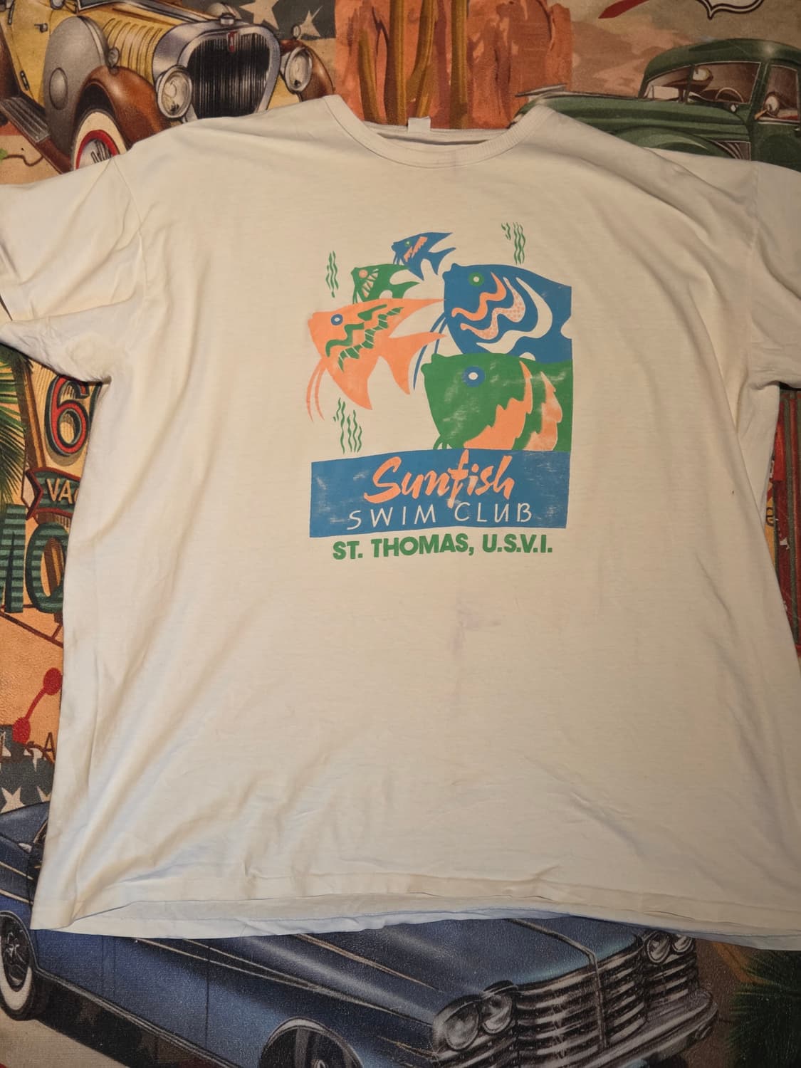 90's 선피쉬 수영클럽 빈티지 티셔츠 상품이미지1