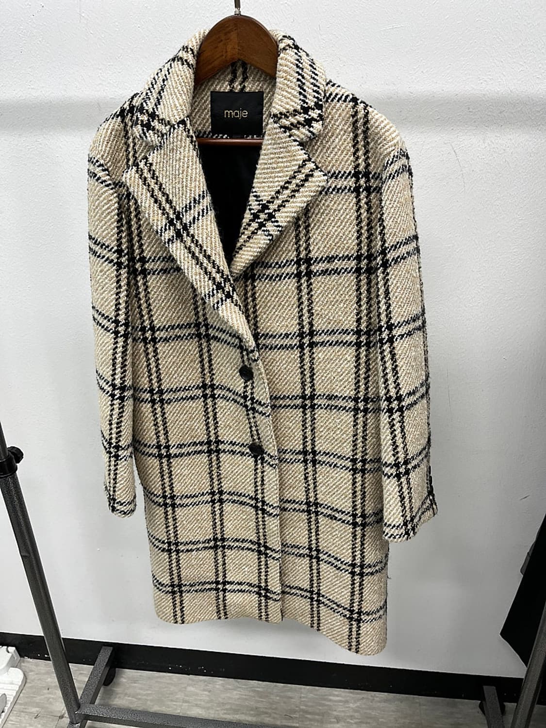 여) 마쥬 체크 울코트  상품이미지1