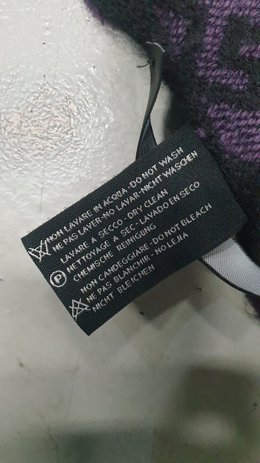 베르사체 울 머플러 퍼플 블랙 상품이미지7