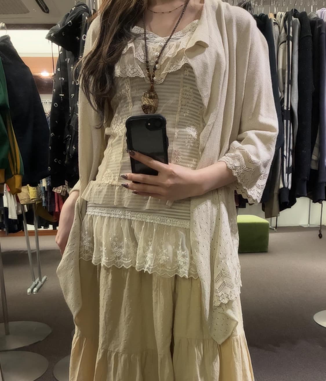 Beige Fairy Mori Look 🧺🧸 상품이미지4