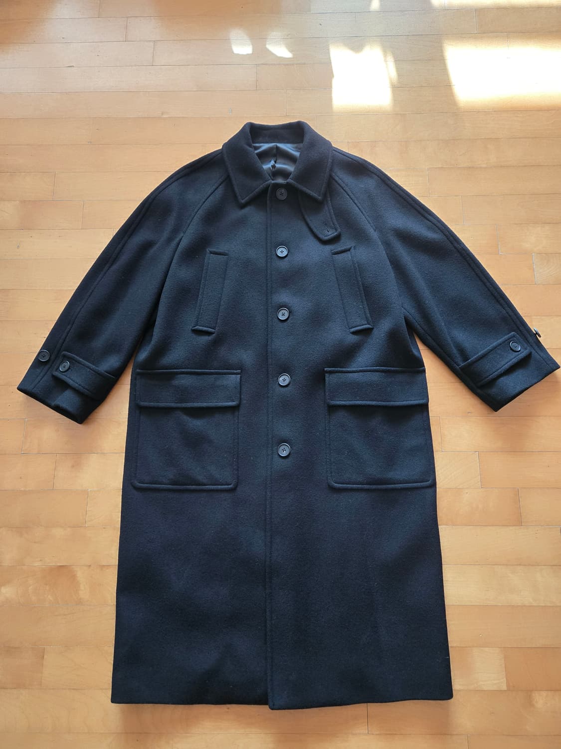 무탠다드X깡스타일리스트 캐시미어 블렌드 맥시 발마칸 코트 [블랙 / M] 상품이미지3