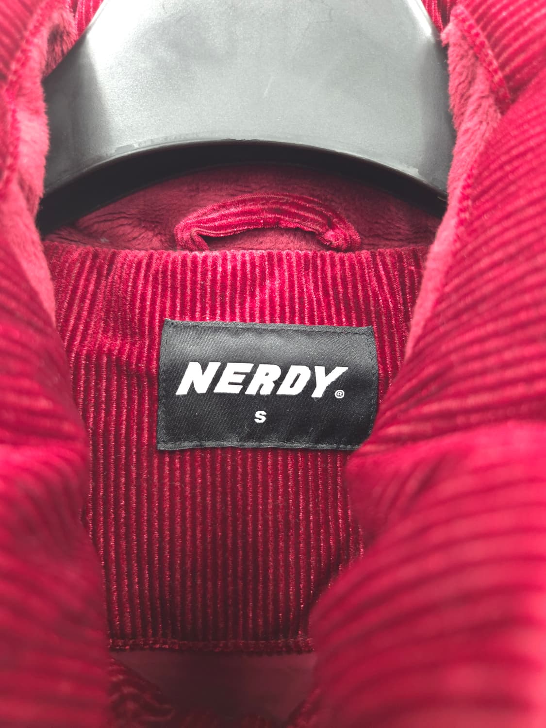 S 널디 코듀로이 패딩 오리털 버건디 상품이미지2