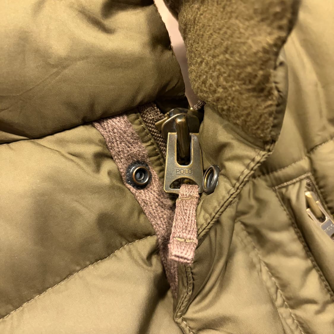 [L] 폴로 랄프로렌 카키색 다운 패딩 점퍼 C994 상품이미지4