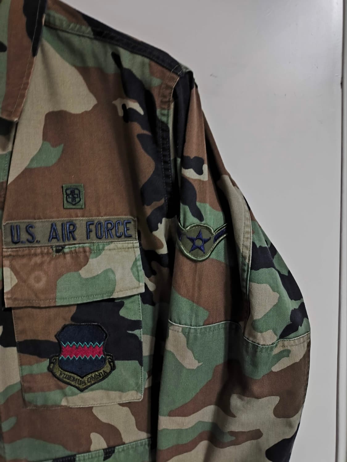 미디엄숏 미공군 USA 에어포스 미군복 우드랜드 상의 야상 상품이미지6