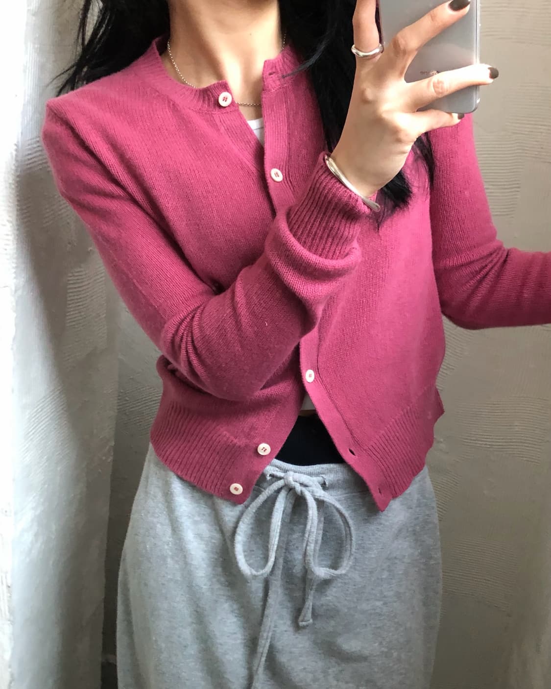 Prada 프라다 핑크 가디건 상품이미지3