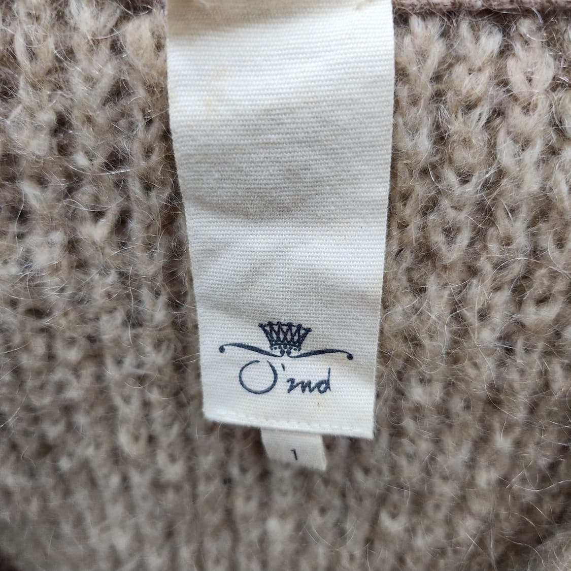 오즈세컨 빈티지 투톤 니트 롱 가디건 L 상품이미지5