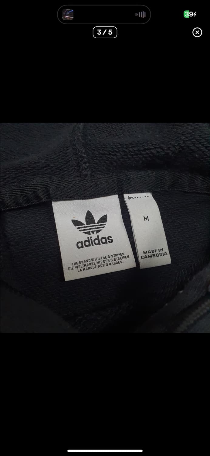  (바배) 아디다스 오리지널 크롭 후드티 상품이미지3