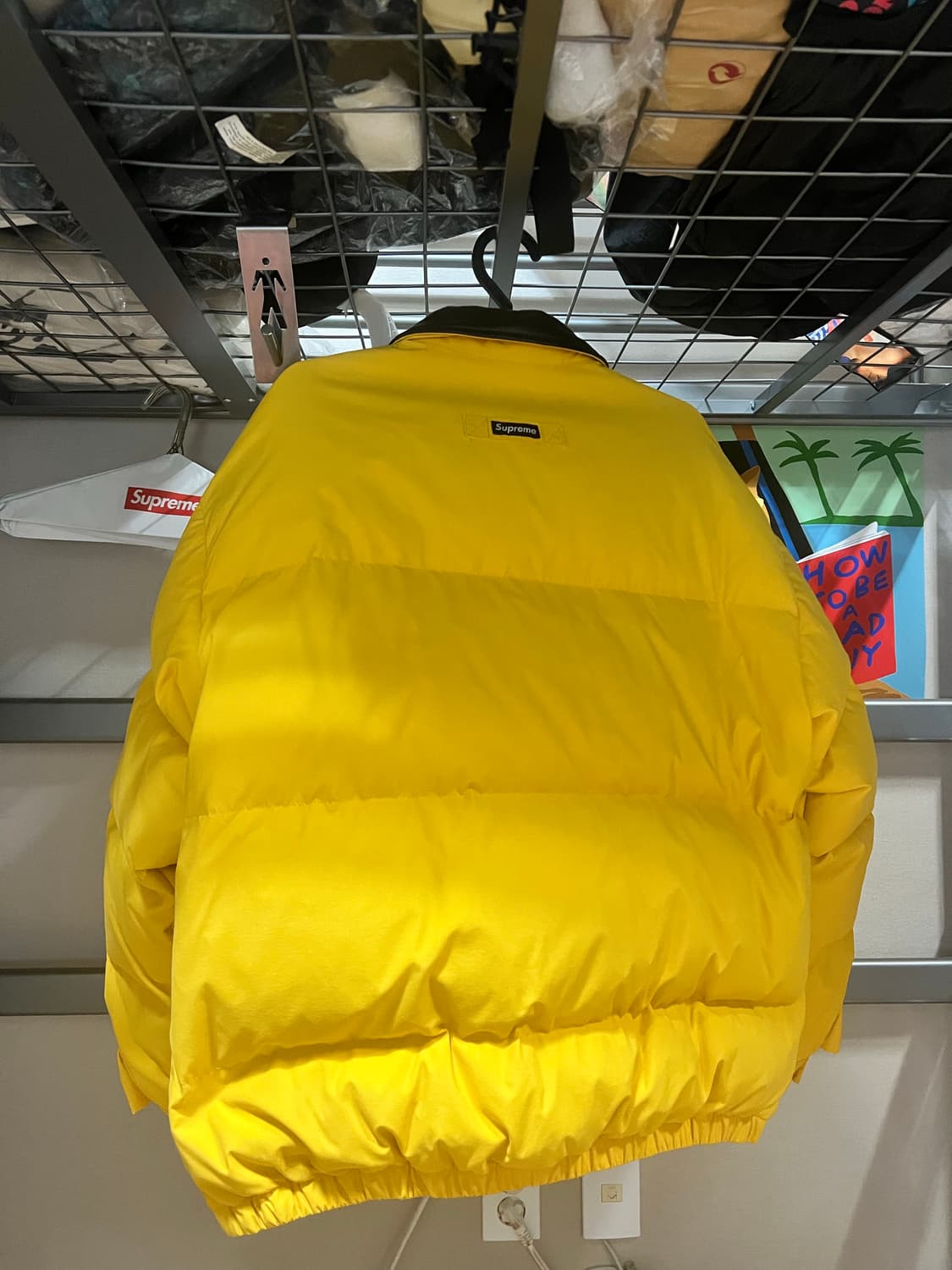 슈프림 레더 카라 푸퍼 자켓 옐로우 상품이미지3