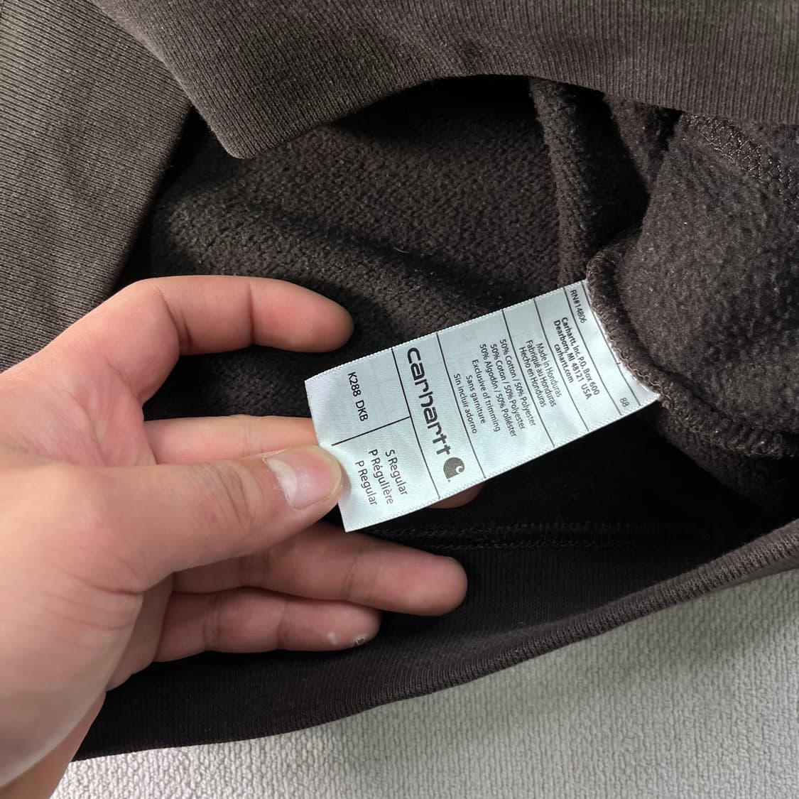 100 칼하트 사이드라인 브라운 후드티 상품이미지4