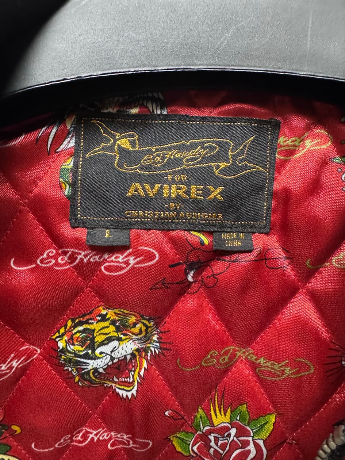 에드하디 x 아비렉스 콜라보 빈티지 가죽 바시티 자켓 상품이미지5