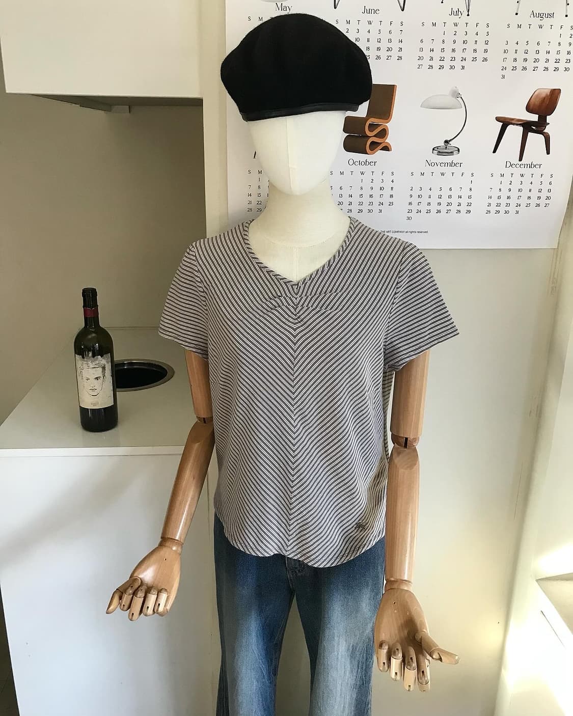 버버리 로고 브이넥 셔링 반팔티 상품이미지6