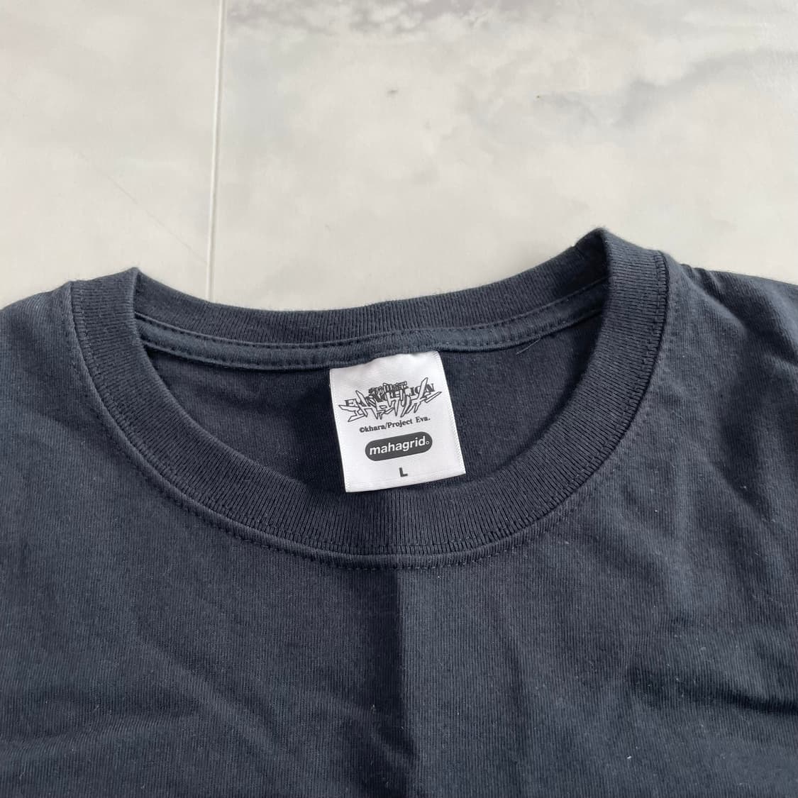마하그리드 에반게리온 반팔 티셔츠 블랙 L사이즈 상품이미지3