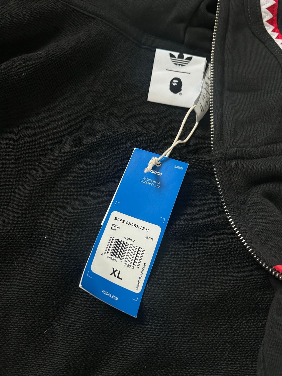 새상품 Adidas X bape 아디다스 베이프 얼티밋 샤크 후드 XL 상품이미지10