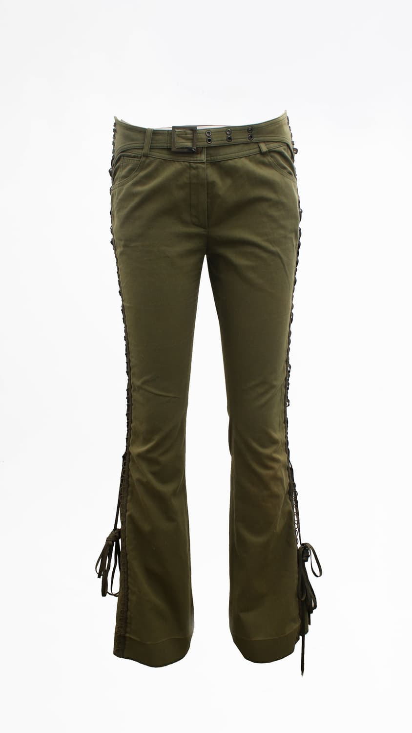 Dior 02 f/w 레이스업 팬츠 카키 상품이미지9