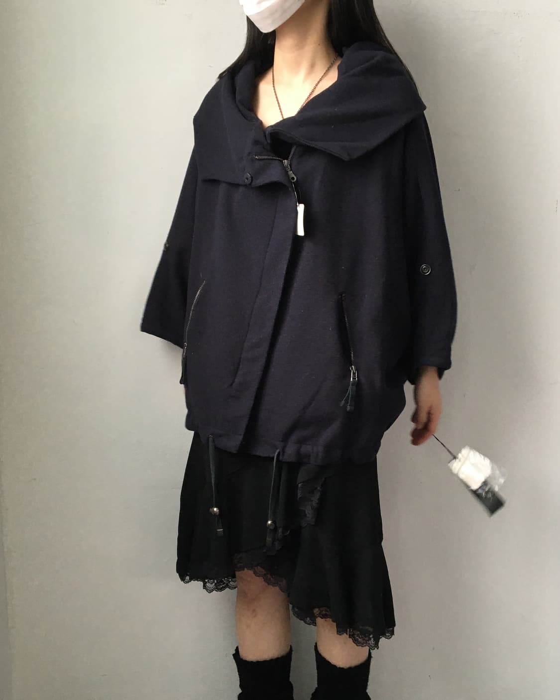 Drape point cape coat 상품이미지6
