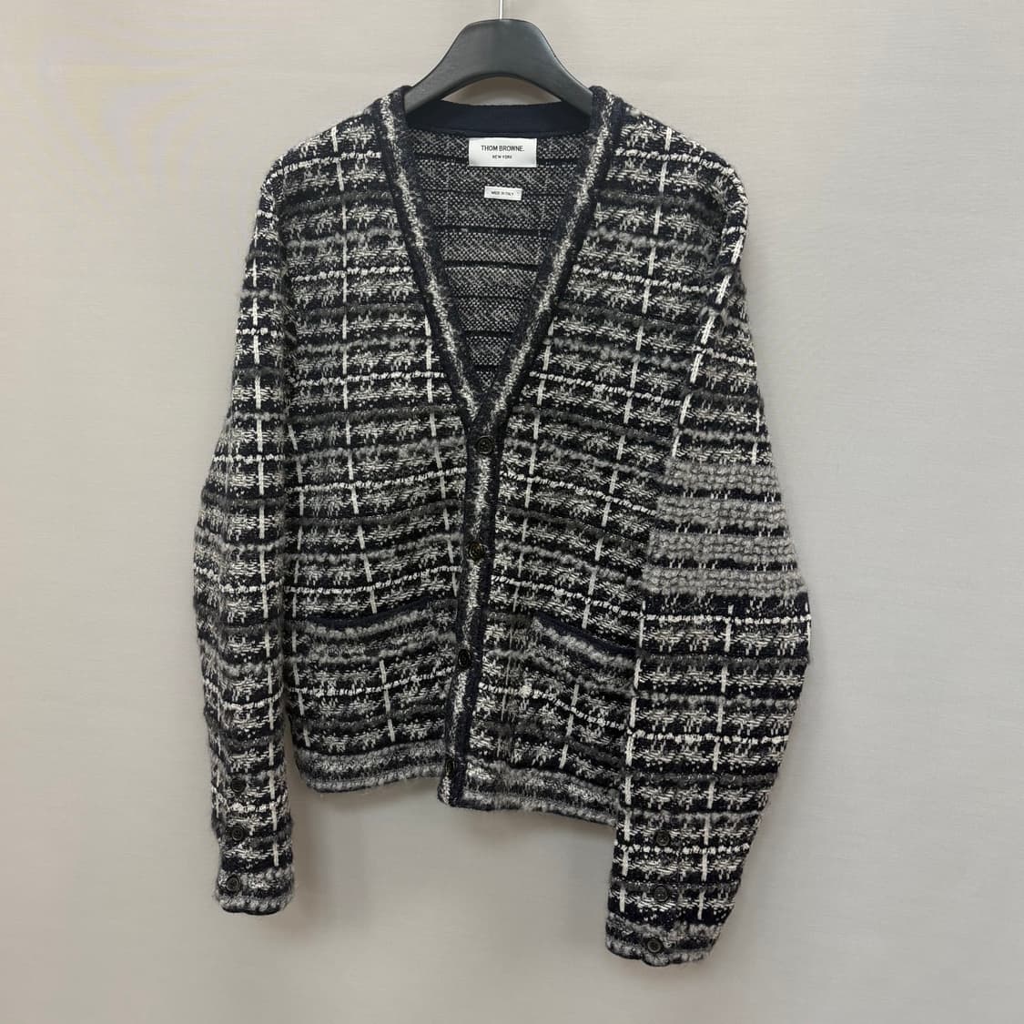 톰브라운 타탄 자카드 메리노 울 가디건 ( 95 ) 상품이미지3