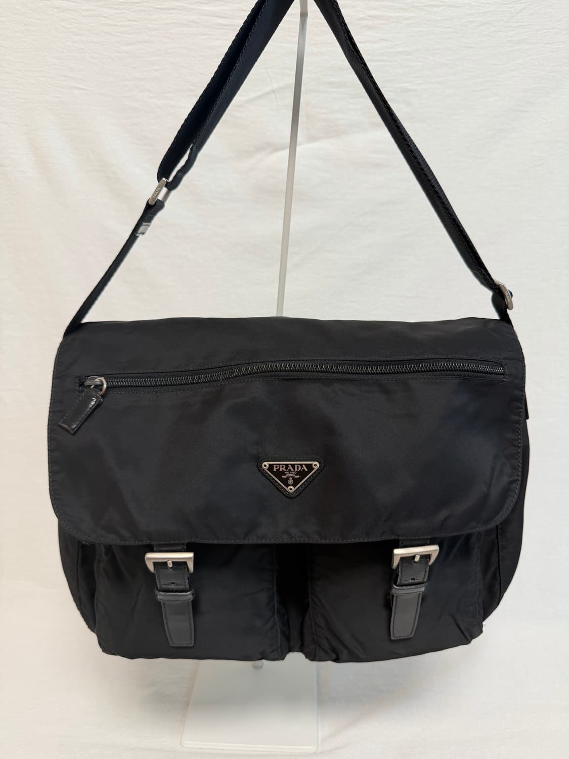 정품 프라다 포코노 나일론 투포켓 블랙 크로스백 메신저백 숄더백 상품이미지1