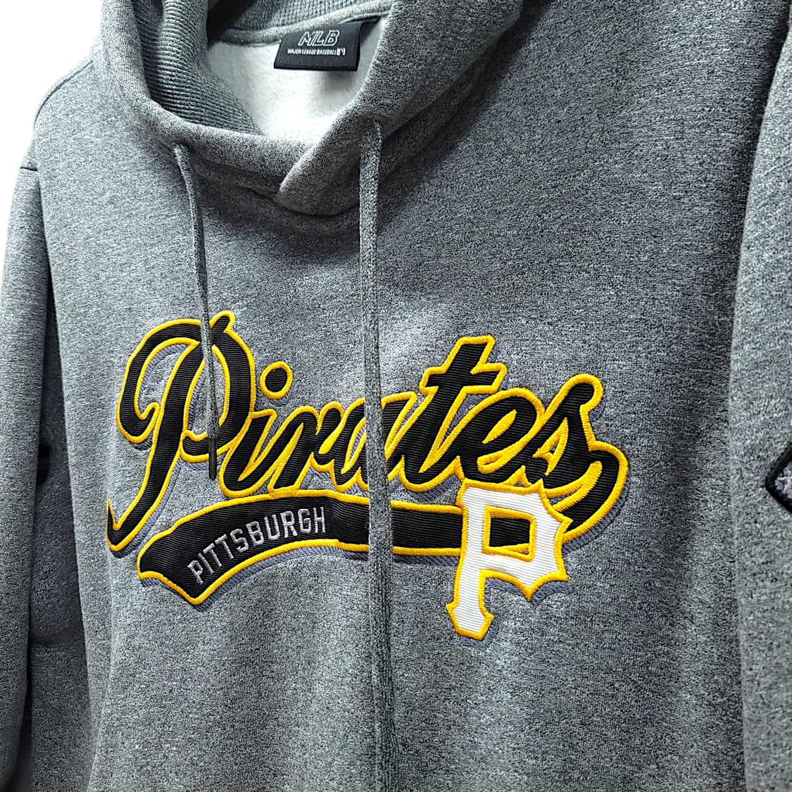 [105] MLB 그레이 피츠버그 파이리츠  기모 후드티셔츠 상품이미지5