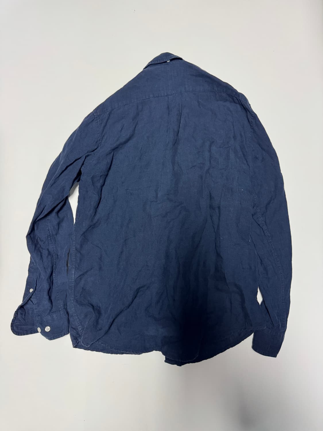 US 폴로 아센 22년도 린넨 긴팔 셔츠 M 네이비 상품이미지2