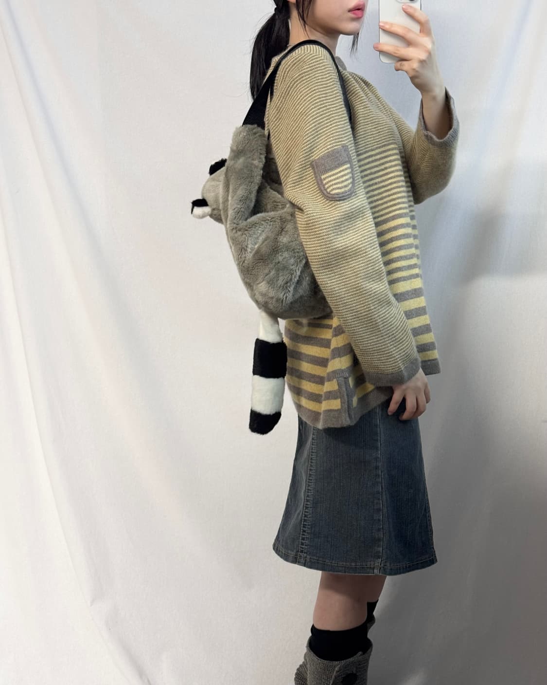 울/앙고라 블렌디드 포켓 디테일 니트  상품이미지2