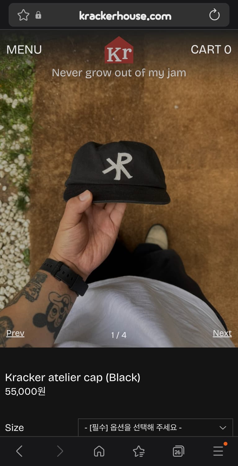 구매) 크래커하우스 블랙 볼캡 상품이미지1