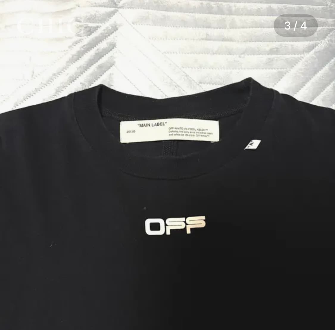 오프화이트 카라바지오 애로우 반팔 티셔츠 (블랙, 한정판) 상품이미지3