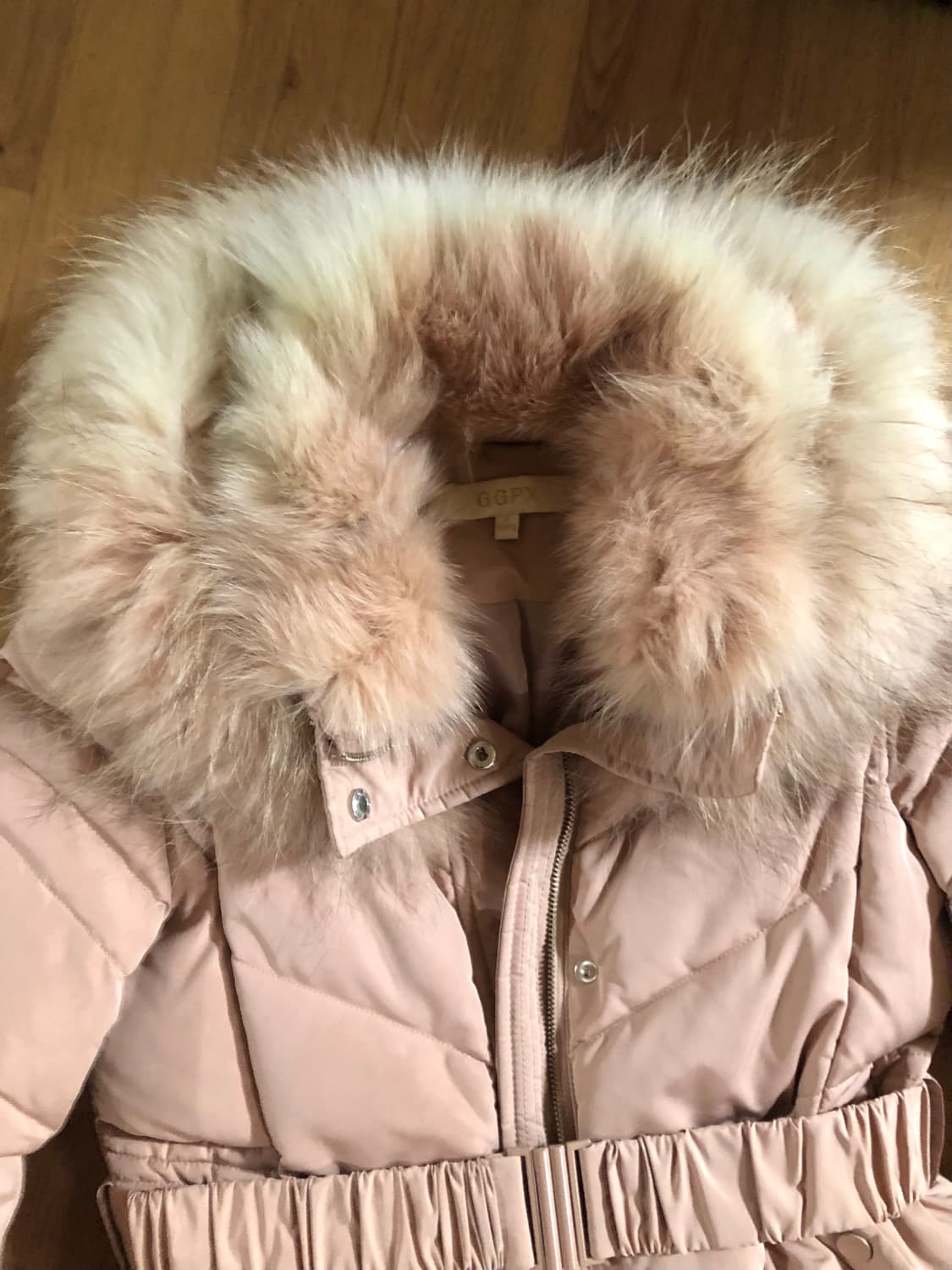 GGPX 벨티드 구스다운 벨트패딩 핑크 상품이미지3