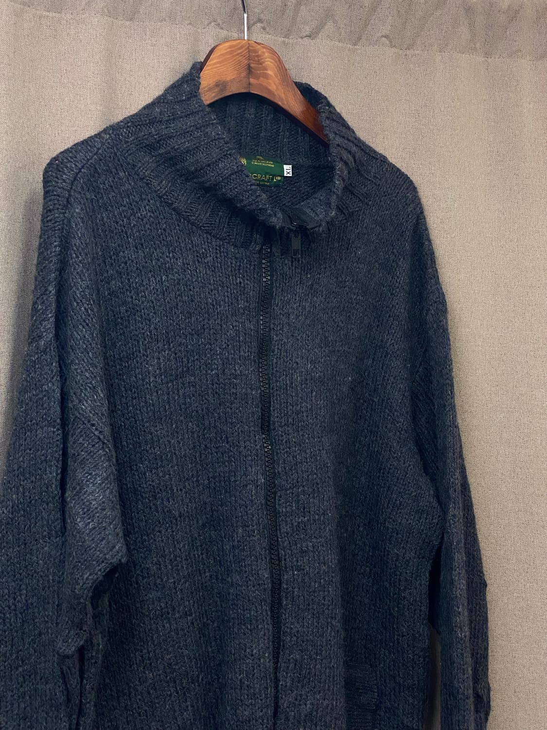 빈티지 헤비 니트 집업 상품이미지2