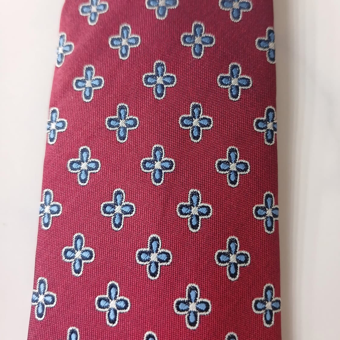크라바타 자그레브 실크 레드 플라워 넥타이 7.6cm A등급 A19101 상품이미지7