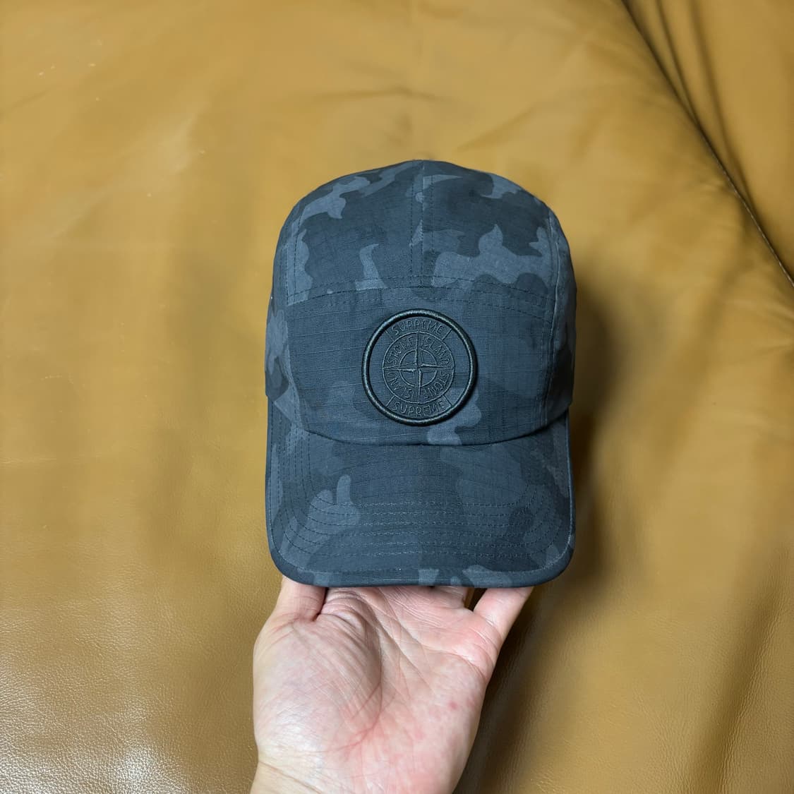 Supreme 슈프림x스톤아일랜드 블랙 카모 캠프캡 모자 Camo 상품이미지2