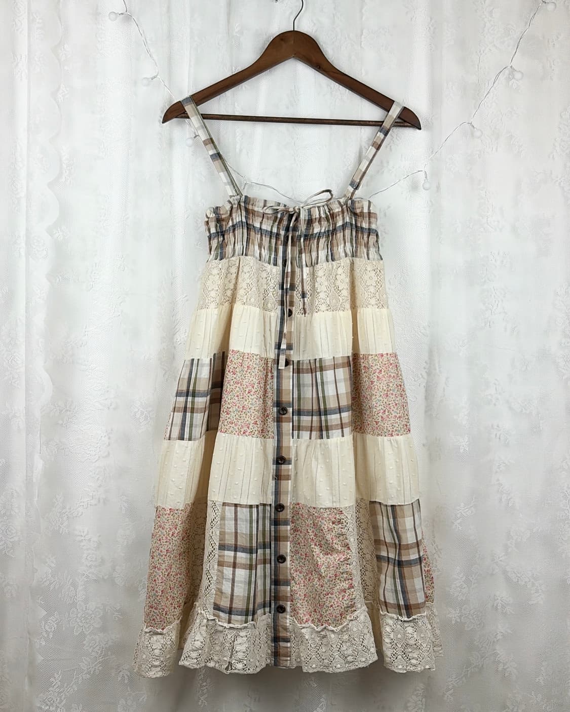 JPN patchwork 2-way dress 상품이미지4