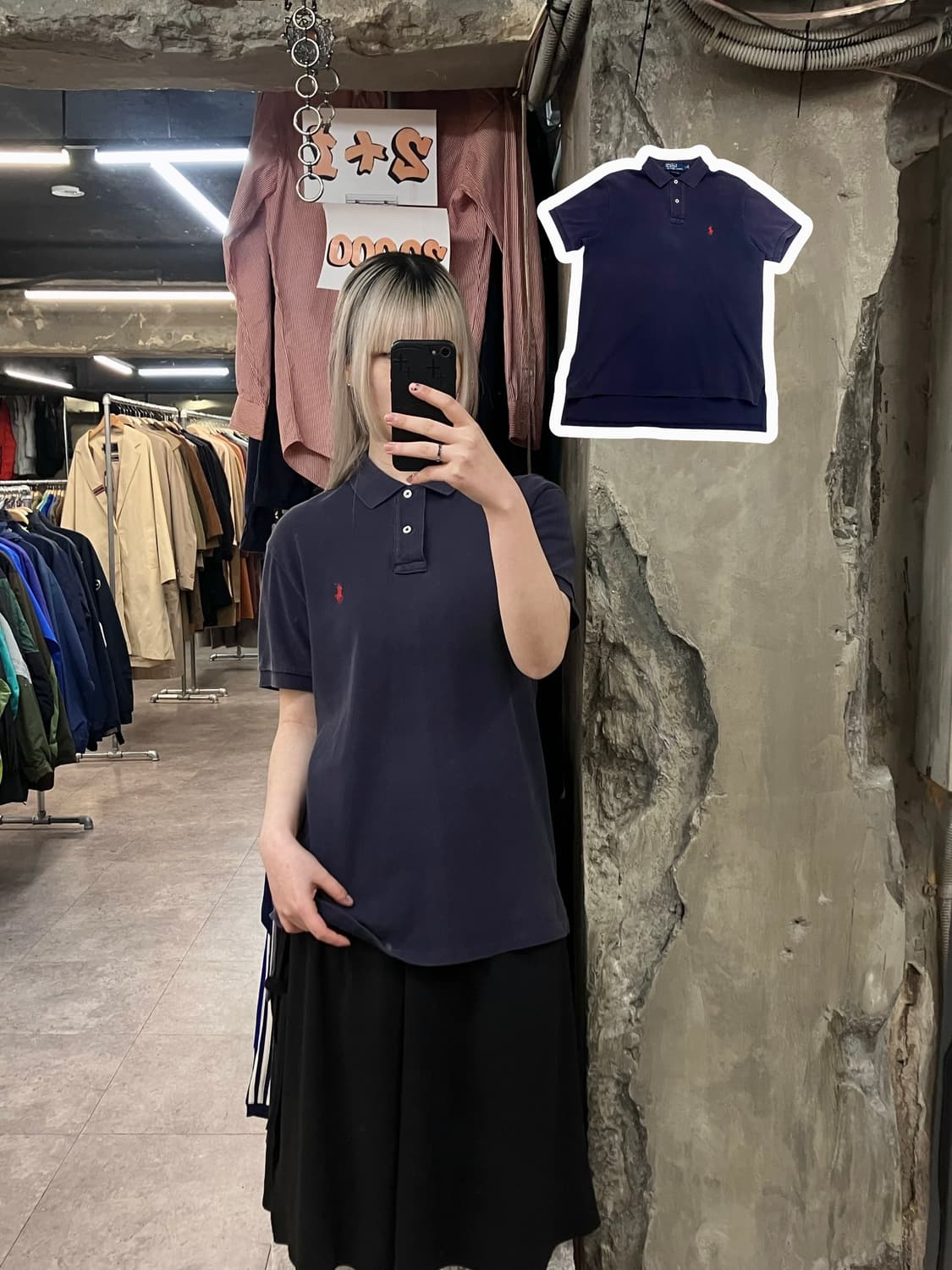 폴로 랄프로렌 카라 반팔 티셔츠 네이비 M  #csz3192 상품이미지1