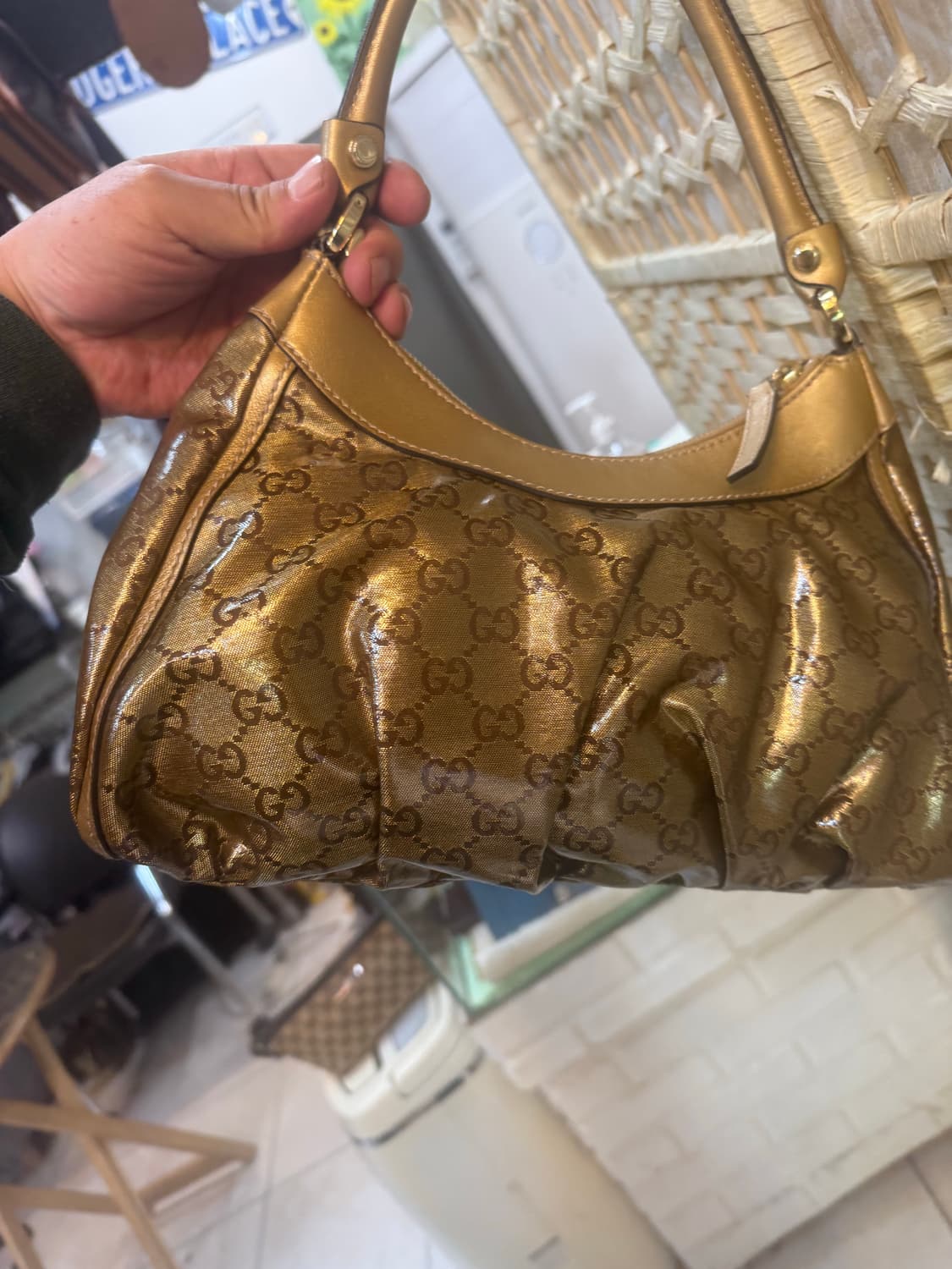 정품 구찌 D링 호보백 팝니다 상품이미지4